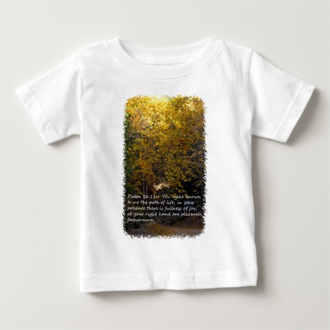 Camiseta Para Bebê Caminho do Salm 16:11 (Frente)