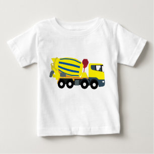 Camiseta Para Bebê Caminhões De Construção De Caminhões De Cimento Co