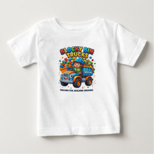 CAMISETA PARA BEBÊ CAMIÕES DE LIXO EM BLOCO