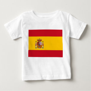 Camiseta Para Bebê Camisa-bebê com bandeira de Espanha