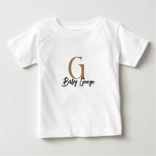 Camiseta Para Bebê Camisa-bebê com nome monograma personalizado - Mín