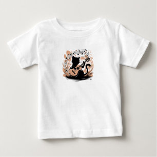 Camiseta Para Bebê Camisa-bebê - Gato preto