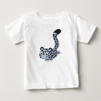 Camiseta Para Bebê Camisa-branca de-toque de animação de neve leopard