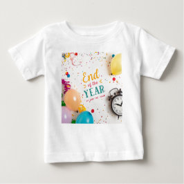 Camiseta Para Bebê "Camisa de Celebração do Fim do Ano.