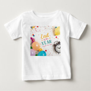 Camiseta Para Bebê "Camisa de Celebração do Fim do Ano.