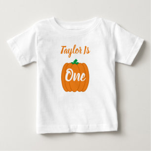 Camiseta Para Bebê Camisa-primeiro aniversario de abóbora