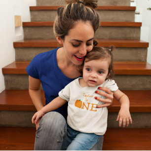 Camiseta Para Bebê Camisa-primeiro aniversario de abóbora