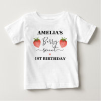 Camisa-primeiro aniversario doce de morango Berry