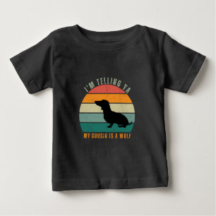 Camiseta Para Bebê Camisa-T-Cão-Dachshund