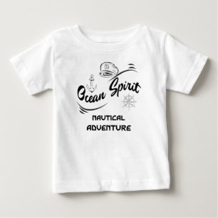 Camiseta Para Bebê Camisa-T de Aventura Náutica Oceânica Spirit