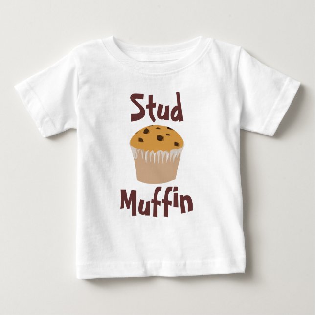 Camiseta Para Bebê Camisa-T de Bebê Cute de Muffin (Frente)