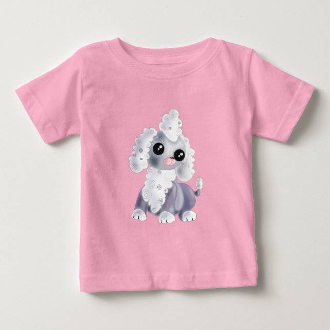 Camiseta Para Bebê Camisa-T De Bebê De Cachorro Bestial (Frente)