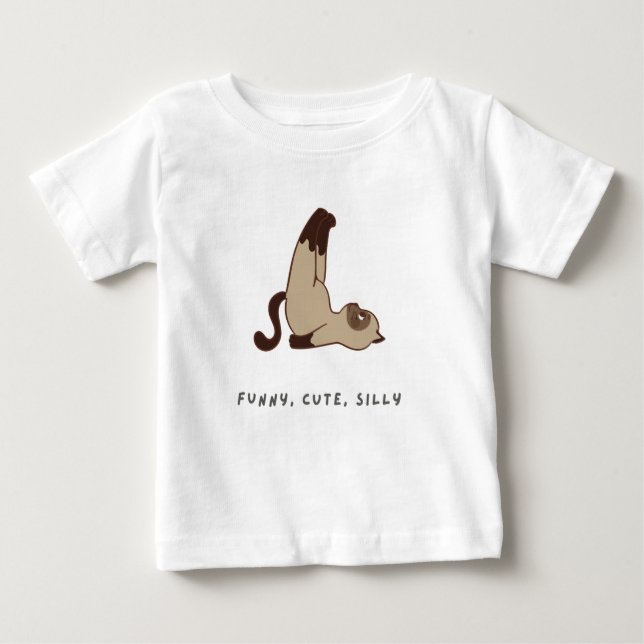 Camiseta Para Bebê Camisa-T De Bebê De Gato Fresco - bobo - Estilo Ad (Frente)