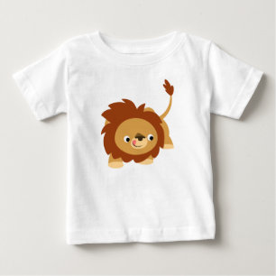 Camiseta Para Bebê Camisa-T De Bebê De Leão De Cartoon Sprightly