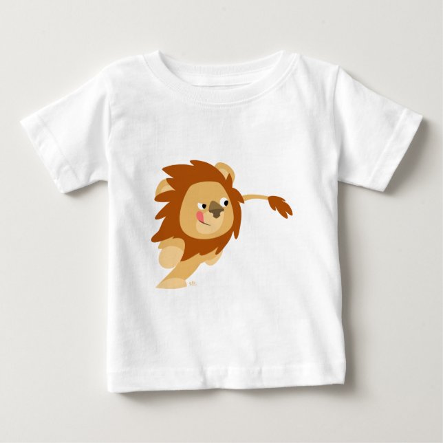 Camiseta Para Bebê Camisa-T De Bebê Lion De Galopagem Bela (Frente)