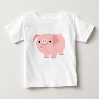 Camiseta Para Bebê Camisa-T De Bebê Porco De Cartoon