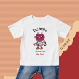 Camiseta Para Bebê Camisa-T de bebê robô modesto