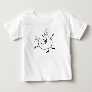 Camiseta Para Bebê Camisa-T de Criança de Cara de porta fofo