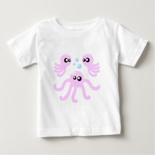 Camiseta Para Bebê Camisa-T de Criança de polvo bonito