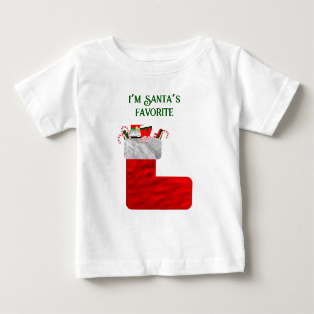 Camiseta Para Bebê Camisa-T de Toddler favorita dos papais noeis (Frente)