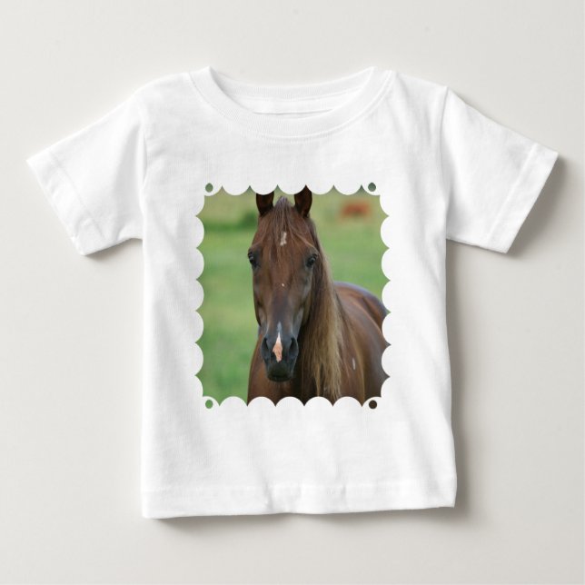 Camiseta Para Bebê Camisa-T do Cavalo Raça Criada (Frente)