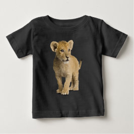 Camiseta Para Bebê Camisa-T do Cubo-Leão Adorável