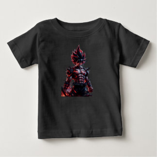 Camiseta Para Bebê Camisa-T do Guerreiro Inferno Anime - Fogo Negro