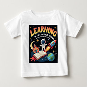 Camiseta Para Bebê Camisa-T para aprendizagem do espaço para bebês