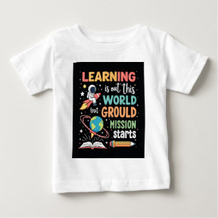 Camiseta Para Bebê Camisa-T para aprendizagem do espaço para bebês