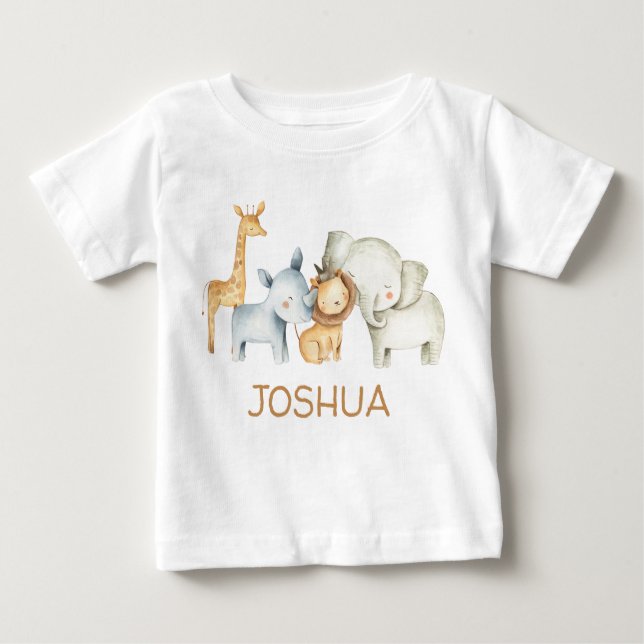 Camiseta Para Bebê Camiseiros Safari Personalizados Personalizados (Frente)