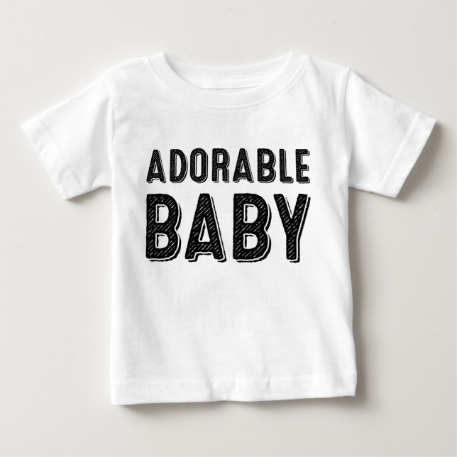 Camiseta Para Bebê Camiseta Adorável de Bebê (Frente)