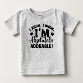 Camiseta Para Bebê Camiseta Adorável de Bebê cinza