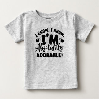 Camiseta Para Bebê Camiseta Adorável de Bebê cinza