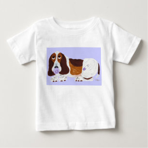 Camiseta Para Bebê Camiseta Basset Hound Bebê