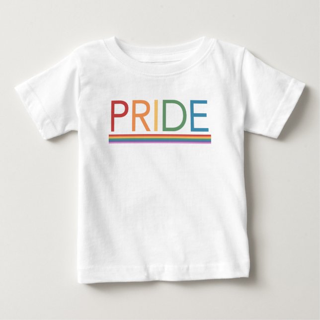 Camiseta Para Bebê Camiseta Bebê Arco-íris ORGULHO (Frente)