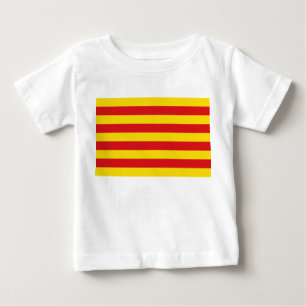 Camiseta Para Bebê Camiseta bebê com bandeira da Catalunha