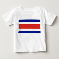 Camiseta Bebê com Bandeira da Costa Rica