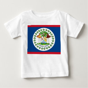 Camiseta Para Bebê Camiseta Bebê com Bandeira de Belize