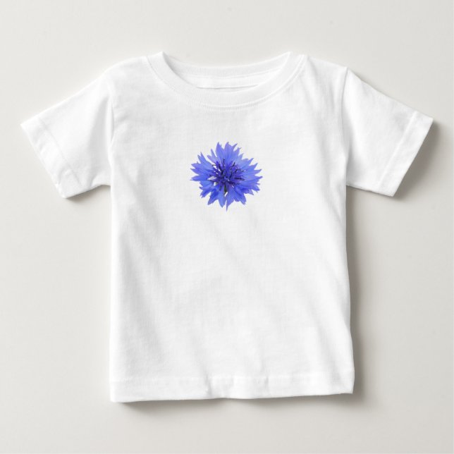 Camiseta Para Bebê Camiseta bebê com girassol azul (Frente)