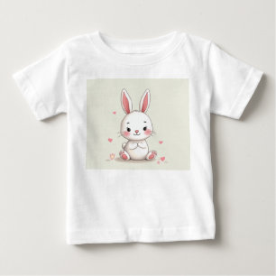 Camiseta Para Bebê camiseta bebê com ilustração de coelho