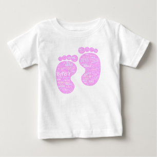 Camiseta Para Bebê Camiseta bebê com nuvem de palavras
