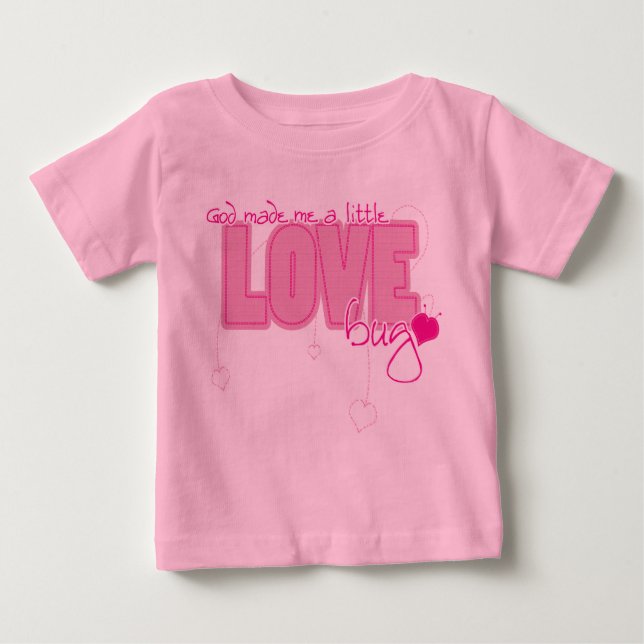Camiseta Para Bebê Camiseta-bebê cristã - Pequeno Inseto de amor (Frente)