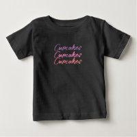 Camiseta Bebê Cupcakes Bonito Doce Fofo