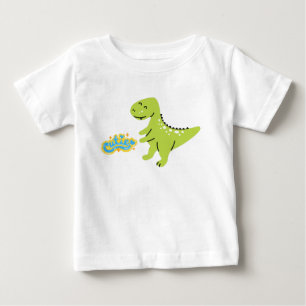 Camiseta Para Bebê Camiseta Bebê Dinossauro Fofo