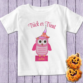 Camiseta Para Bebê Camiseta Bebê do Halloween Rosa