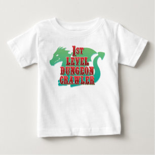 Camiseta Para Bebê Camiseta Bebê Dungeon Crawler de 1º Nível