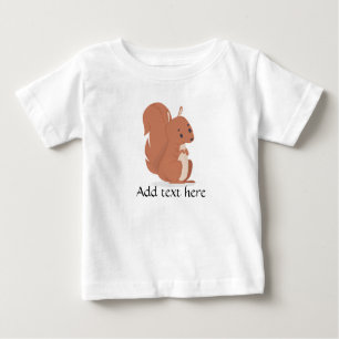 Camiseta Para Bebê Camiseta-bebê, Esquilo-Cinto, adicionar texto pers