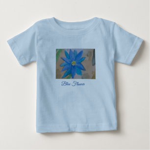 Camiseta Para Bebê Camiseta Bebê Flor Azul