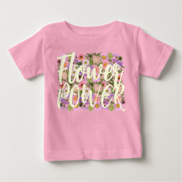 Camiseta Para Bebê Camiseta bebê flower power rosa atitude boho