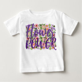 Camiseta Para Bebê Camiseta bebê flower power roxa atitude boho